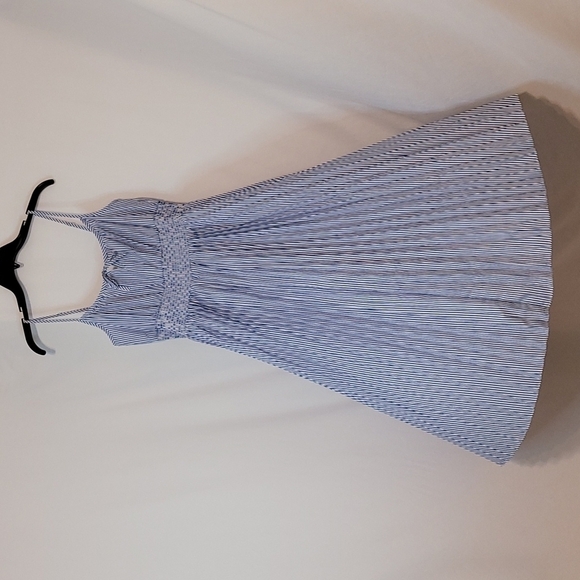 J Crew Smoked waist Pleated Dress in Stripe - Picture 16 of 16